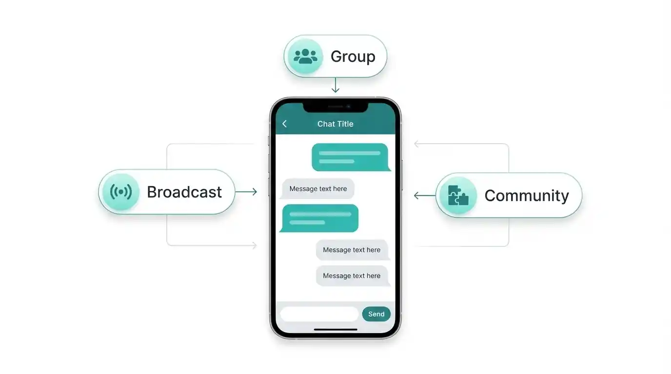 广播列表 vs 群组 vs 社区概览